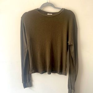 RE/DONE Waffle Knit long sleeved top